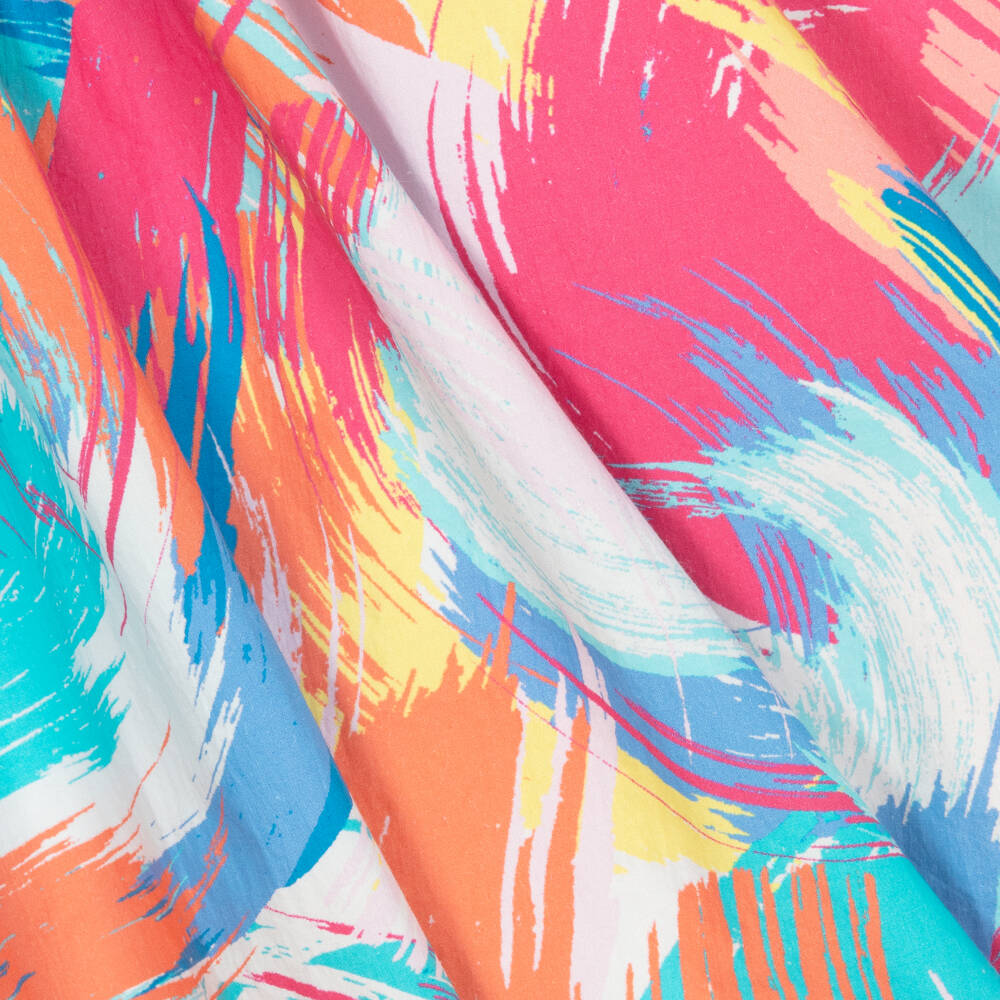 Joyday-فستان وردي للبنات بتصميم ضربات فنية | Childrensalon Outlet