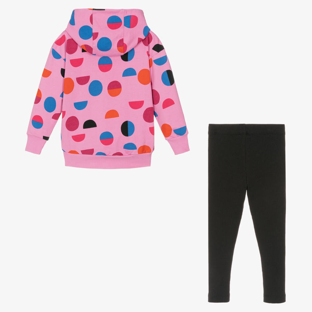 Joyday-Розовая худи и черные легинсы из хлопка для девочек | Childrensalon Outlet