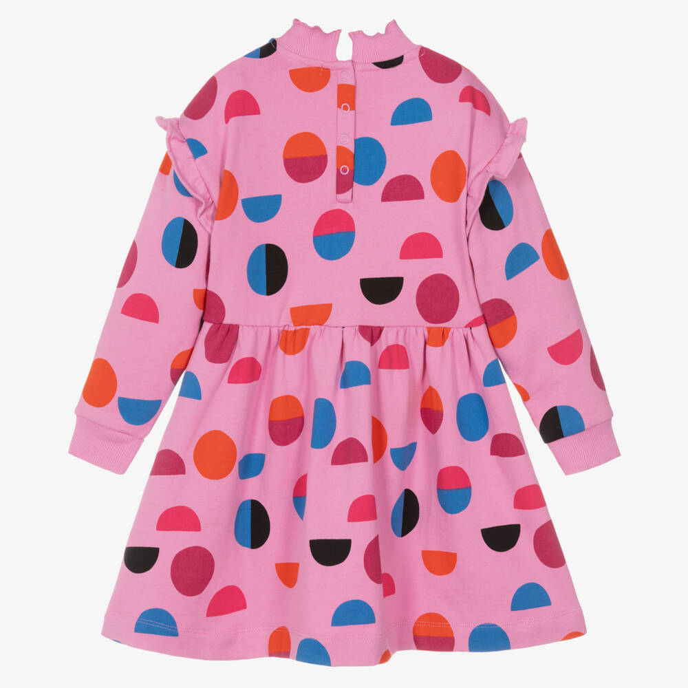 Joyday-Girls Pink Circle Pattern Dress | Childrensalon Outlet