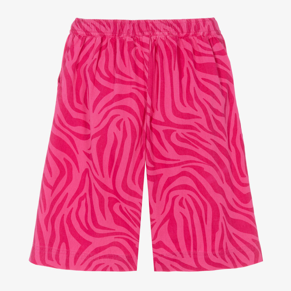 Joyday-Girls Pink Cotton Animal Print Culottes | Childrensalon Outlet