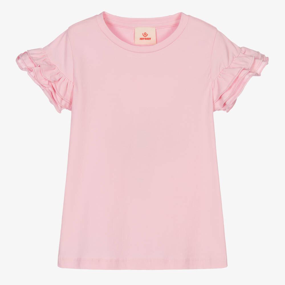 Joyday - Girls Pink Cotton T-Shirt | Childrensalon