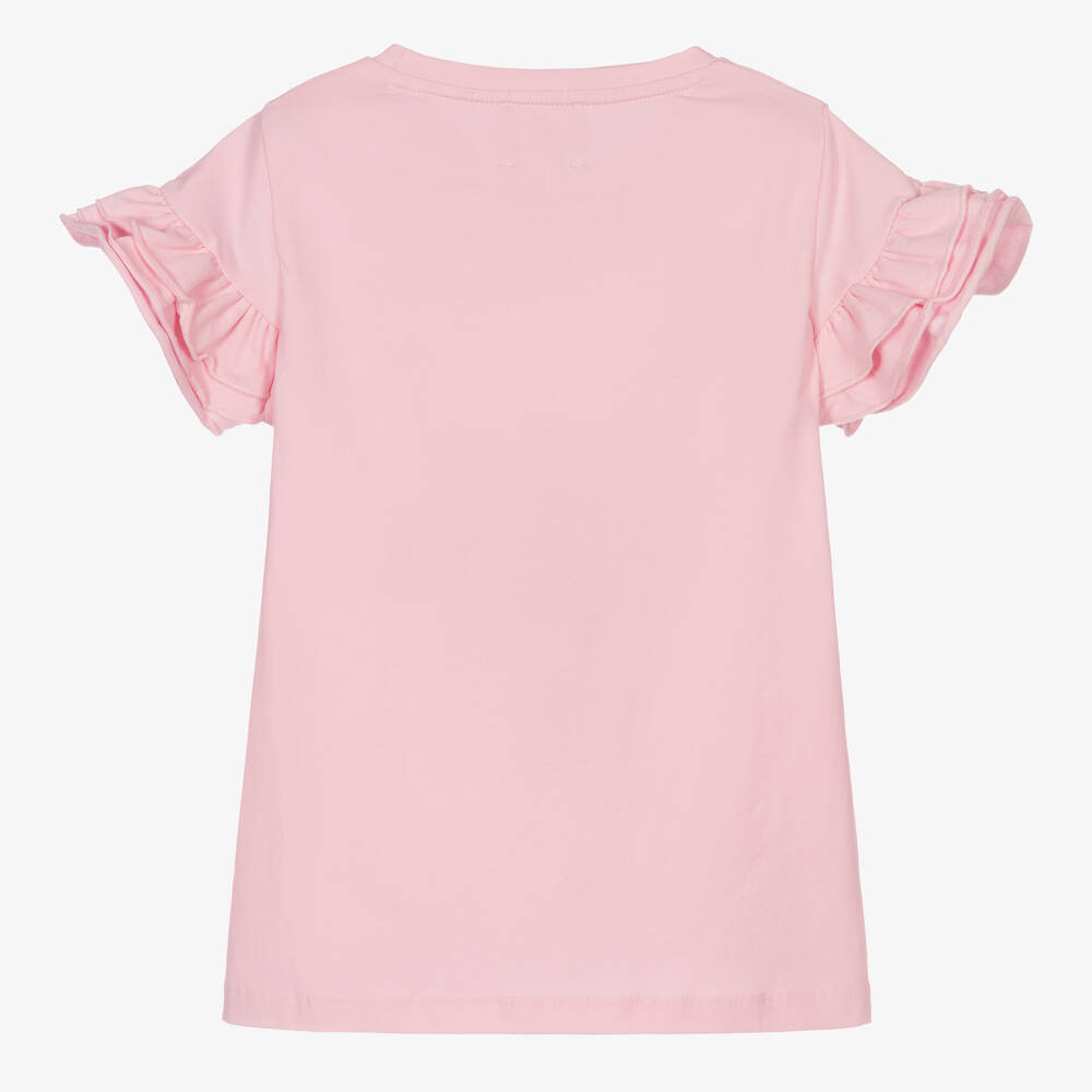 Joyday-Girls Pink Cotton T-Shirt | Childrensalon Outlet