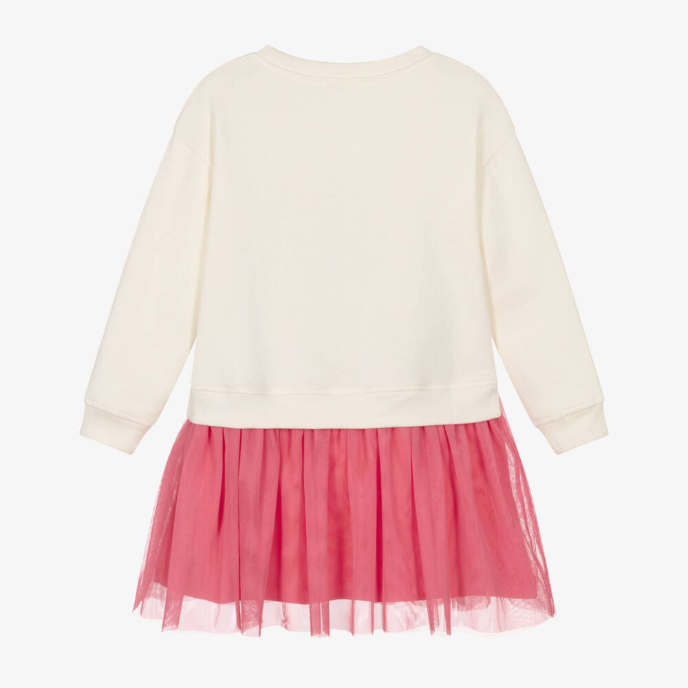 Joyday-Girls Pink & Ivory Jersey & Tulle Dress | Childrensalon Outlet