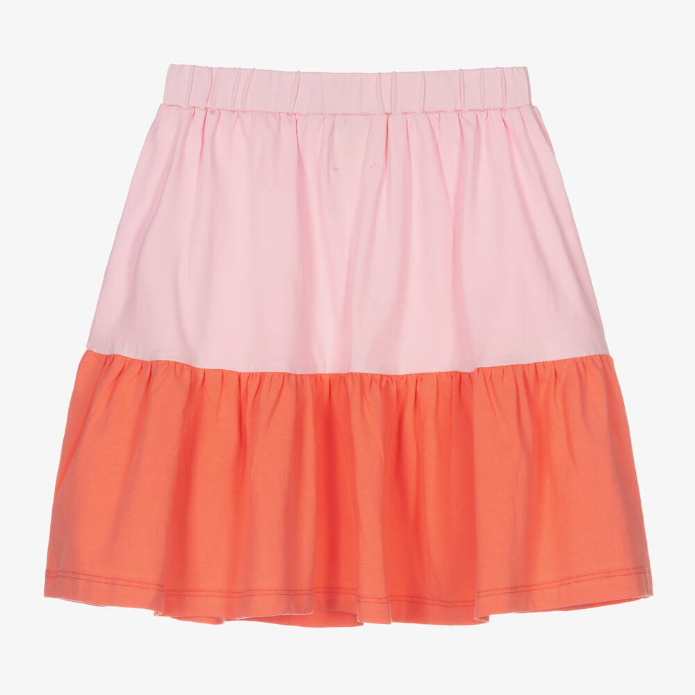 Joyday-Розово-оранжевая юбка из хлопкового джерси | Childrensalon Outlet
