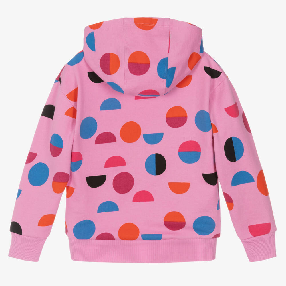 Joyday-Розовая хлопковая худи с кругами для девочек | Childrensalon Outlet