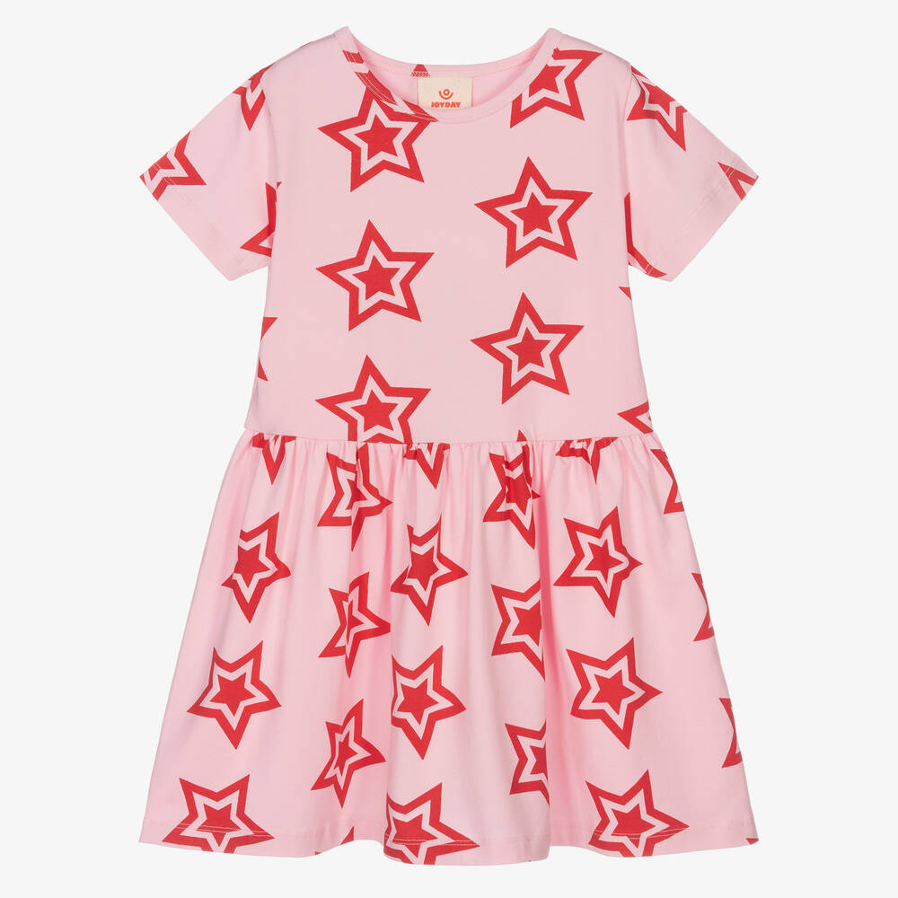 Joyday - Rosa Sterne-Baumwollkleid (M) | Childrensalon