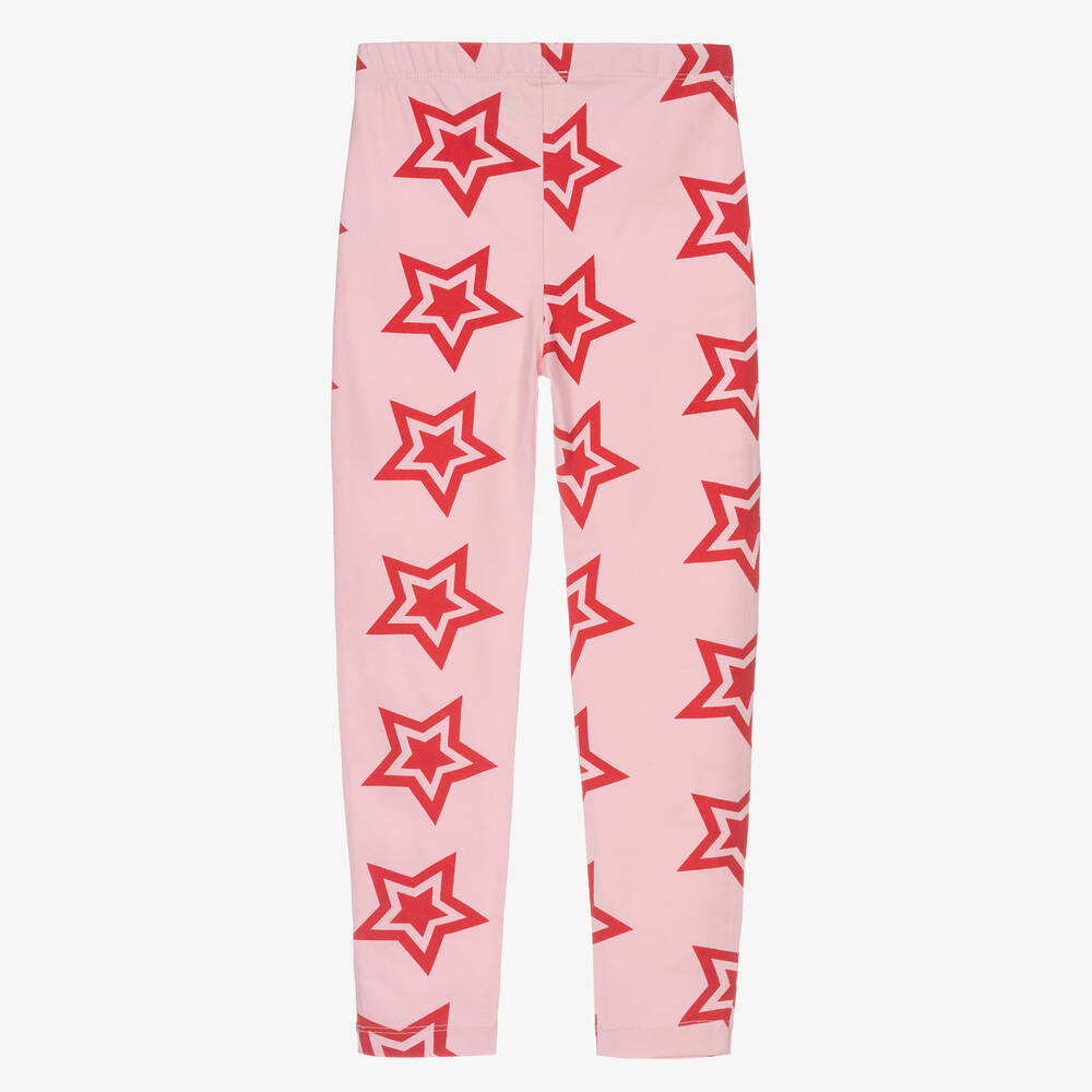 Joyday-Girls Pink Star Cotton Leggings | Childrensalon Outlet
