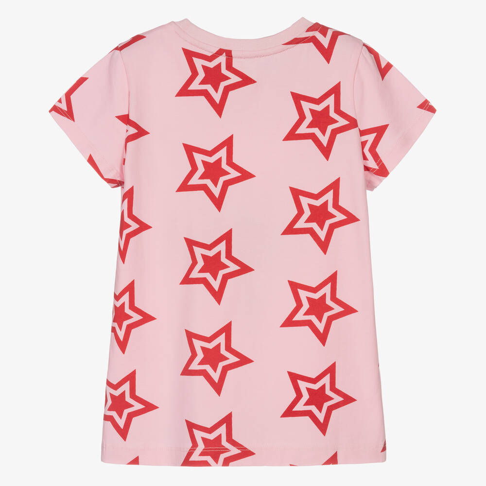 Joyday-Girls Pink Star Cotton T-Shirt | Childrensalon Outlet