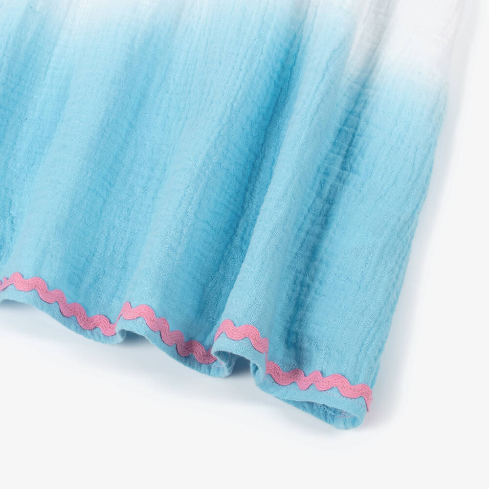 Joyday-Girls Pink to Blue Muslin Dress | Childrensalon Outlet
