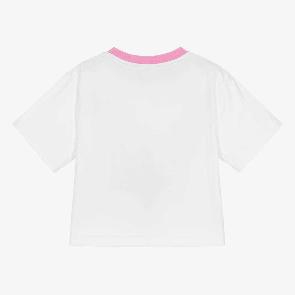 Joyday-تي شيرت بناتي وردي وأبيض "شروق الشمس" | Childrensalon Outlet