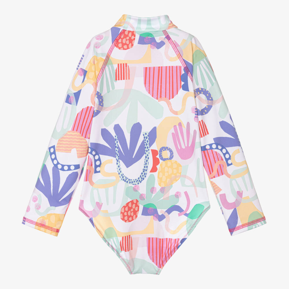 Joyday-ملابس سباحة للبنات باللون الوردي والأبيض المتألق | Childrensalon Outlet