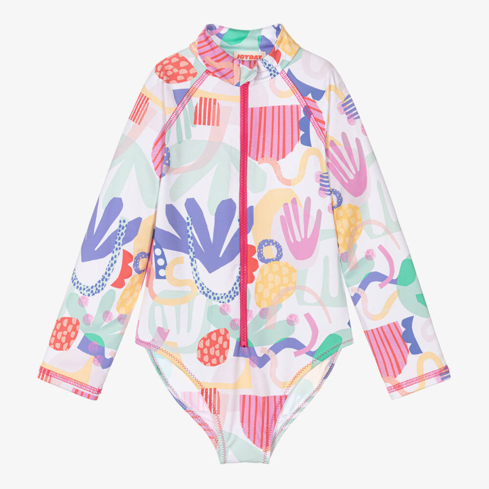Joyday-Купальник пурпурный и белый для девочек | Childrensalon Outlet