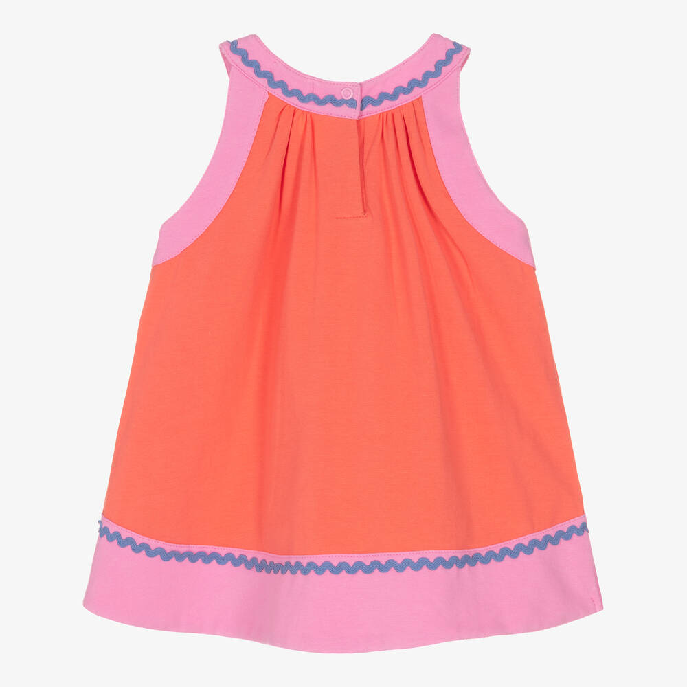 Joyday-Красное хлопковое платье с тесьмой-зигзагом | Childrensalon Outlet