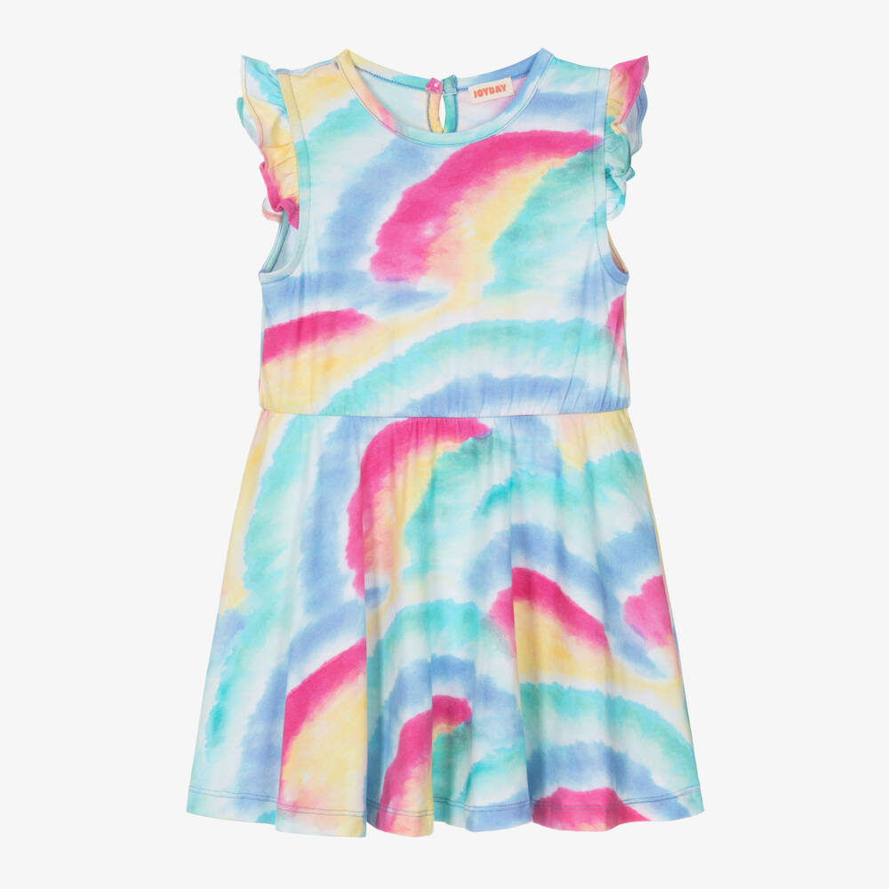 Joyday-Платье из мягкого трикотажа с радужным узором для девочек | Childrensalon Outlet