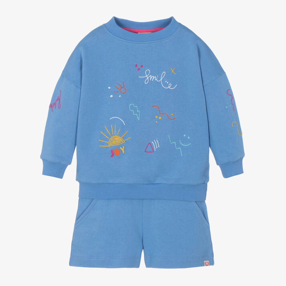 Joyday-طقم قطني أزرق مشرق للبنات | Childrensalon Outlet