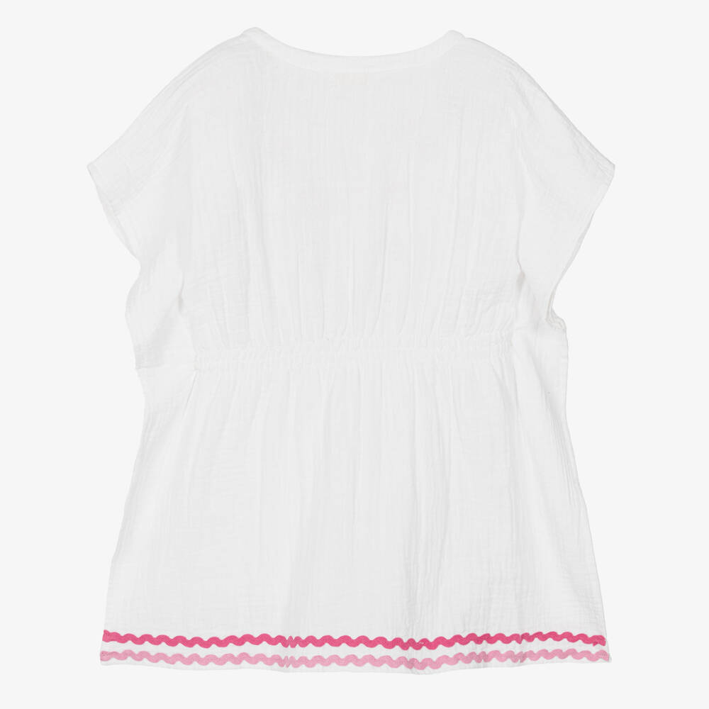 Joyday-Girls White Cotton Beach Cover-Up | Childrensalon Outlet