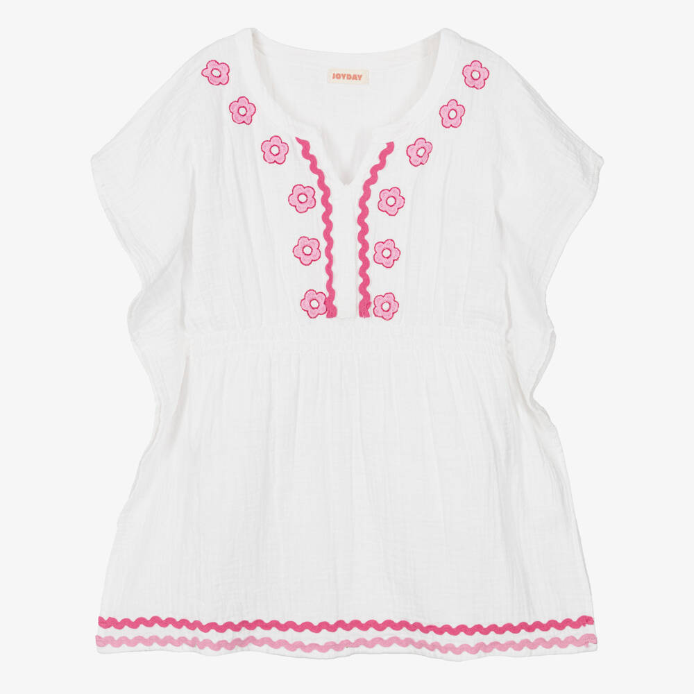 Joyday-Girls White Cotton Beach Cover-Up | Childrensalon Outlet