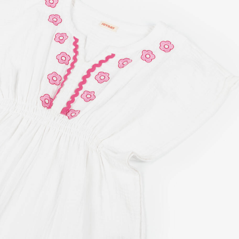 Joyday-Girls White Cotton Beach Cover-Up | Childrensalon Outlet