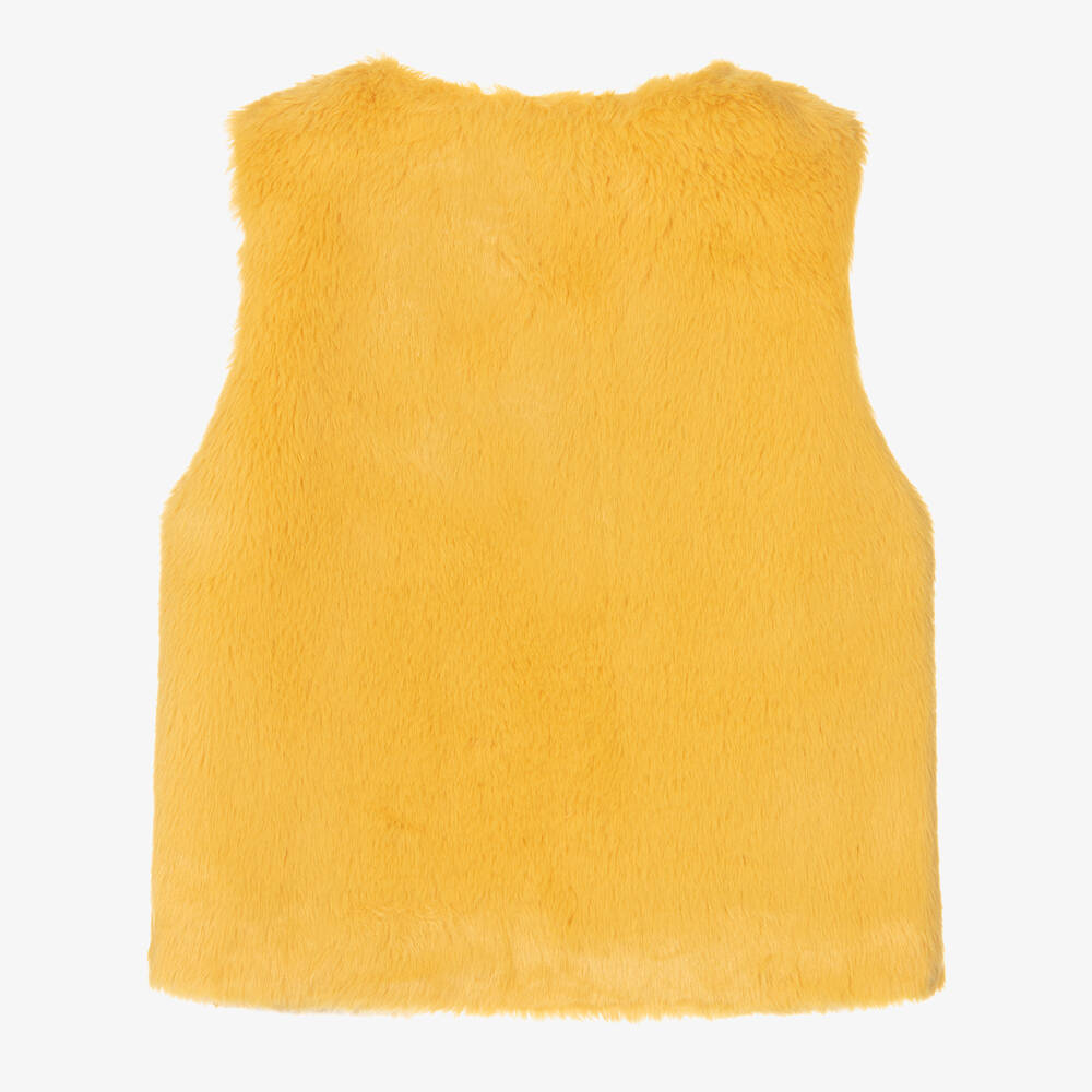 جويداي-جيليه فرو صناعي لون أصفر للبنات | Childrensalon Outlet