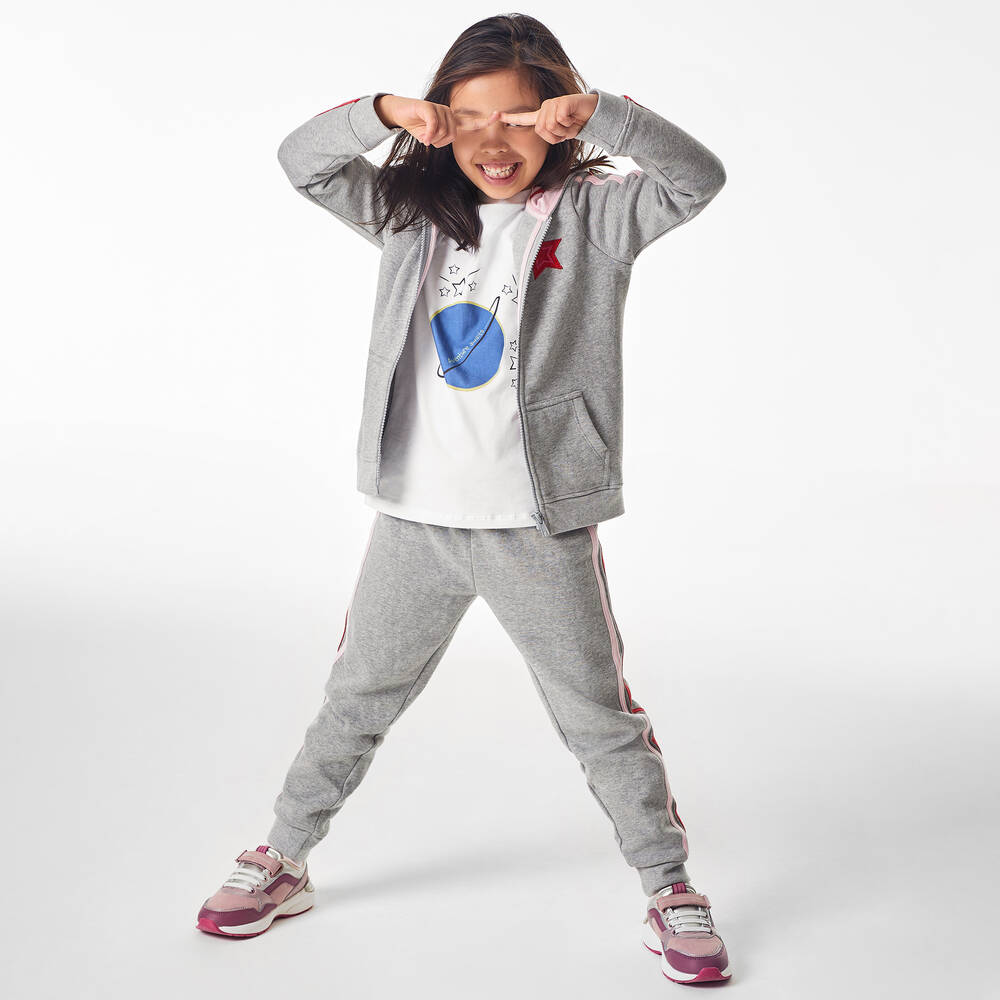 Joyday-Grey Cotton Jersey Joggers | Childrensalon Outlet