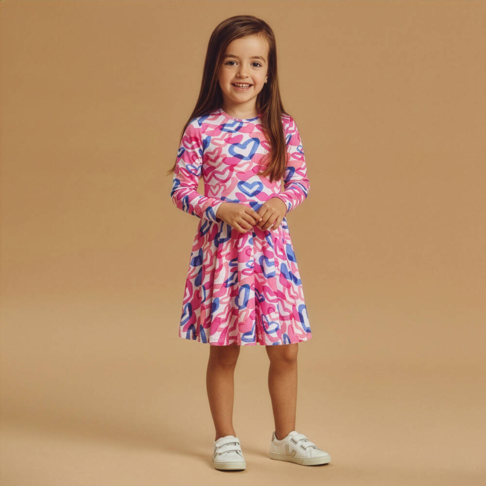 Joyday-Heart Print Jersey Dress | Childrensalon Outlet