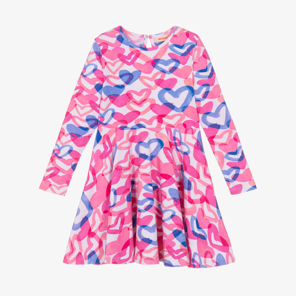 Joyday-Heart Print Jersey Dress | Childrensalon Outlet