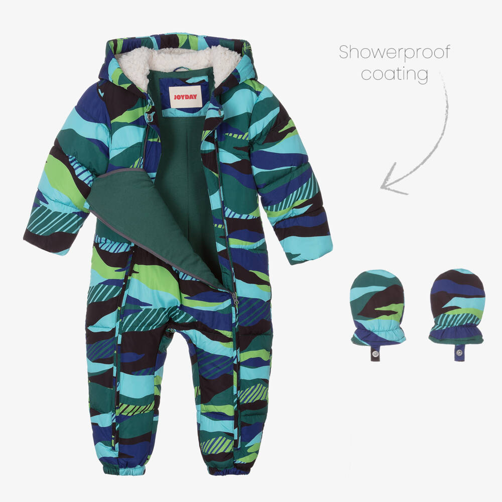 Joyday-Infant Boys Camouflage Puffer Suit | Childrensalon Outlet