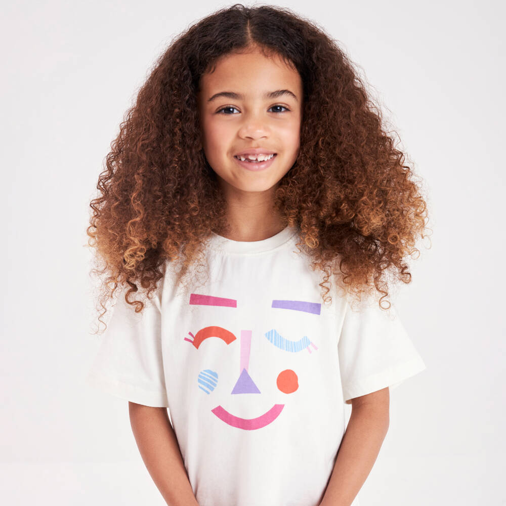 Joyday-تيشيرت قطن عاجي للبنات | Childrensalon Outlet