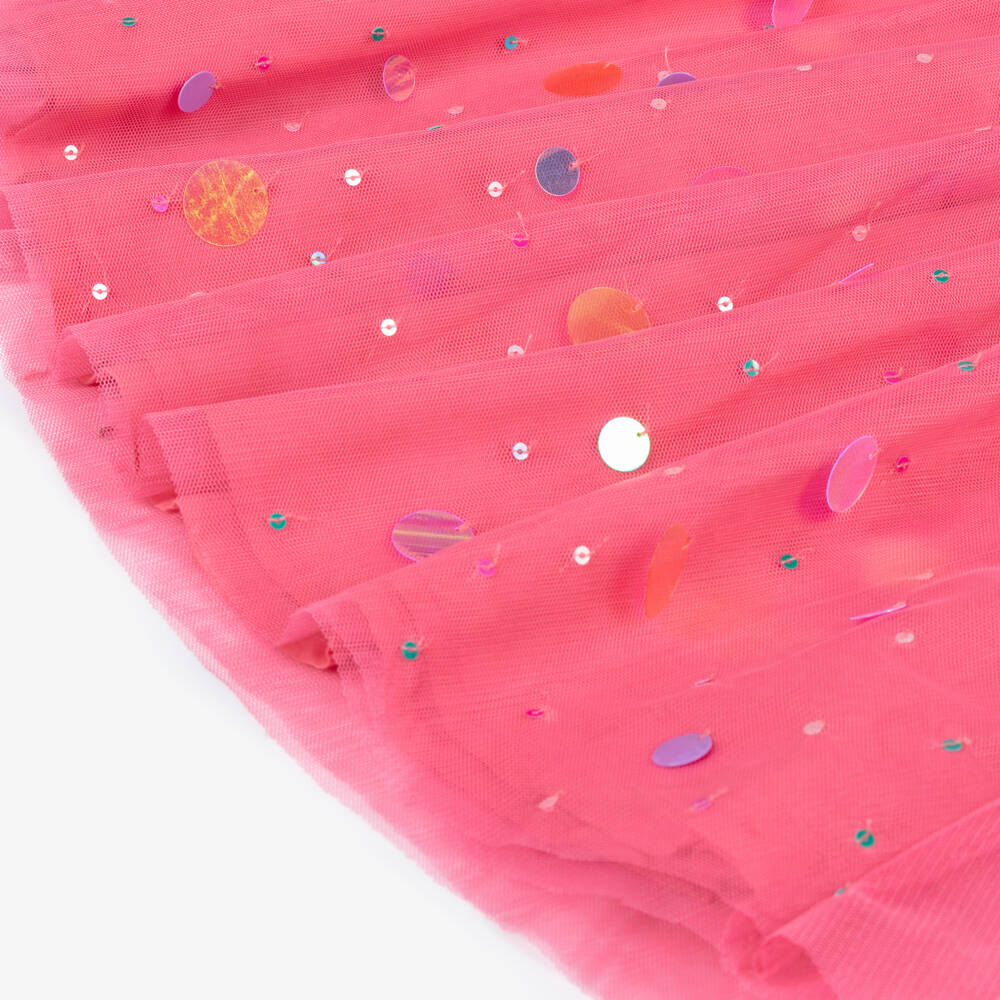 Joyday-Pink Sequin Tulle Dress | Childrensalon Outlet