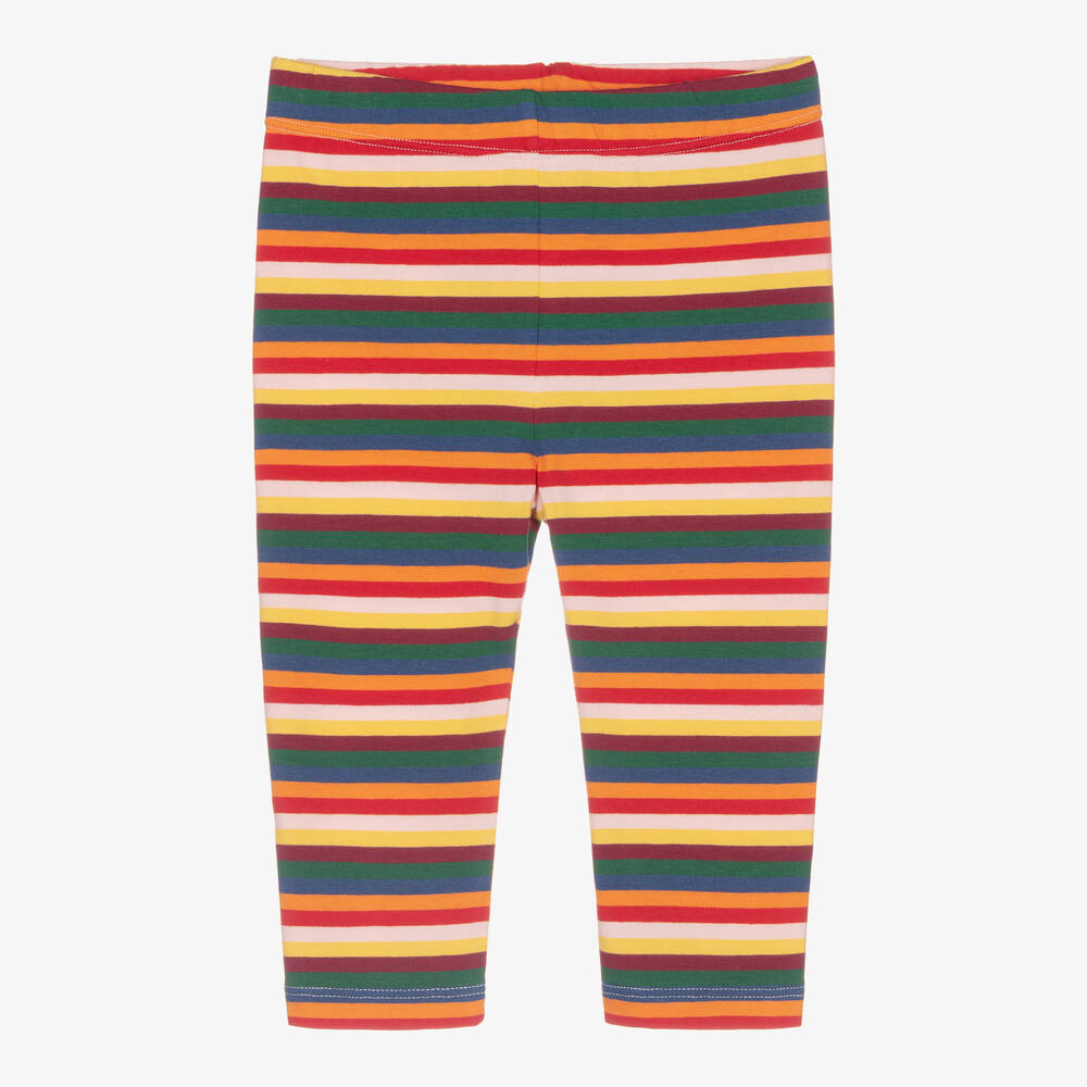 Red and white striped baby leggings on sale