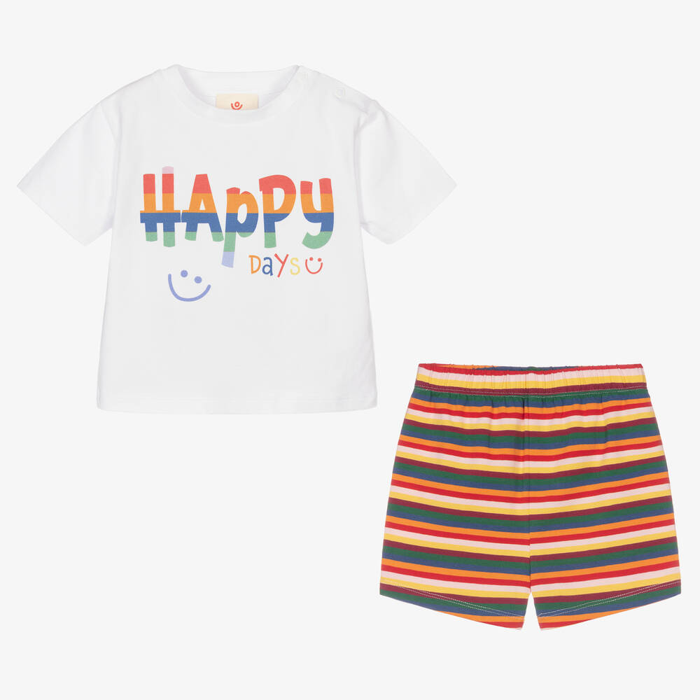 Joyday-Футболка с шортами в красную полоску для малышей | Childrensalon Outlet