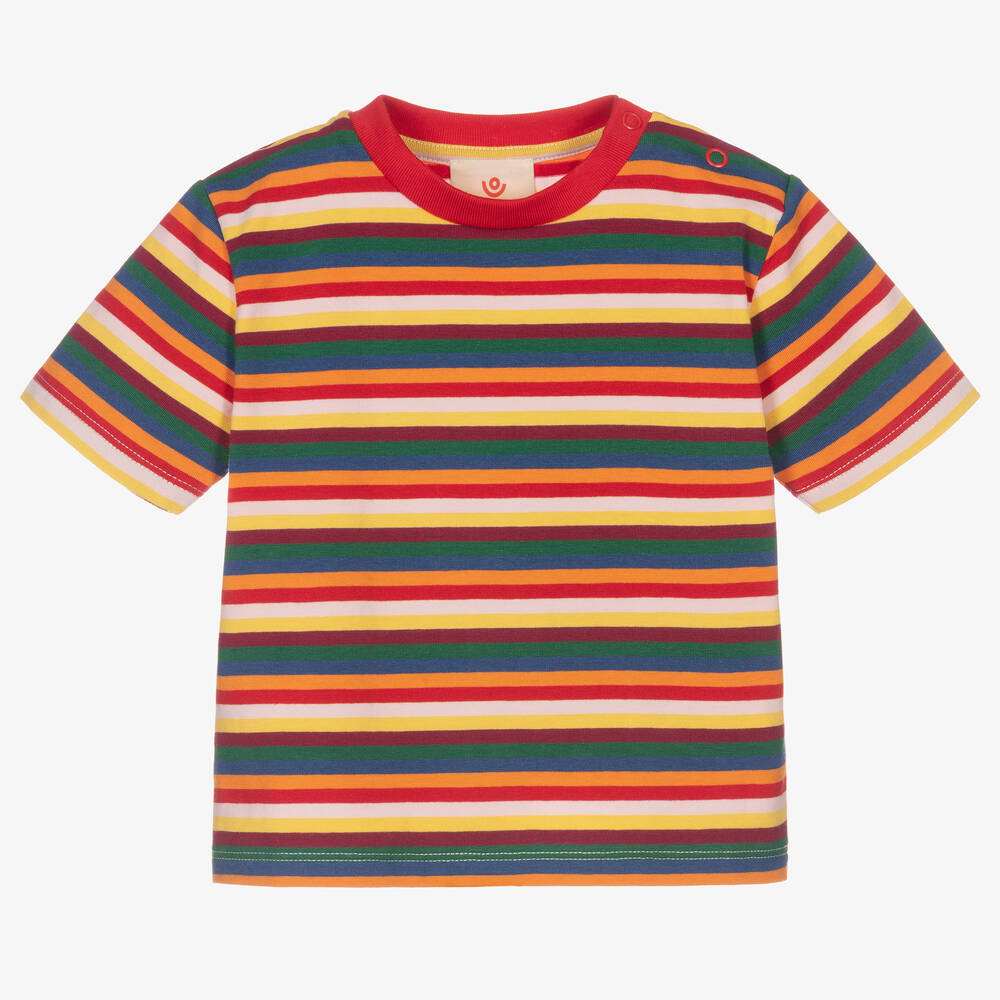 Joyday - T-shirt rayé rouge en coton pour bébé | Childrensalon