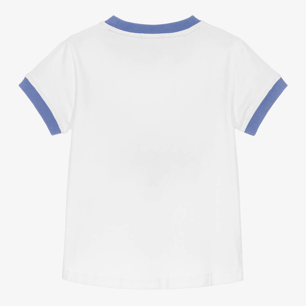 Joyday-Бело-голубая футболка из хлопка | Childrensalon Outlet