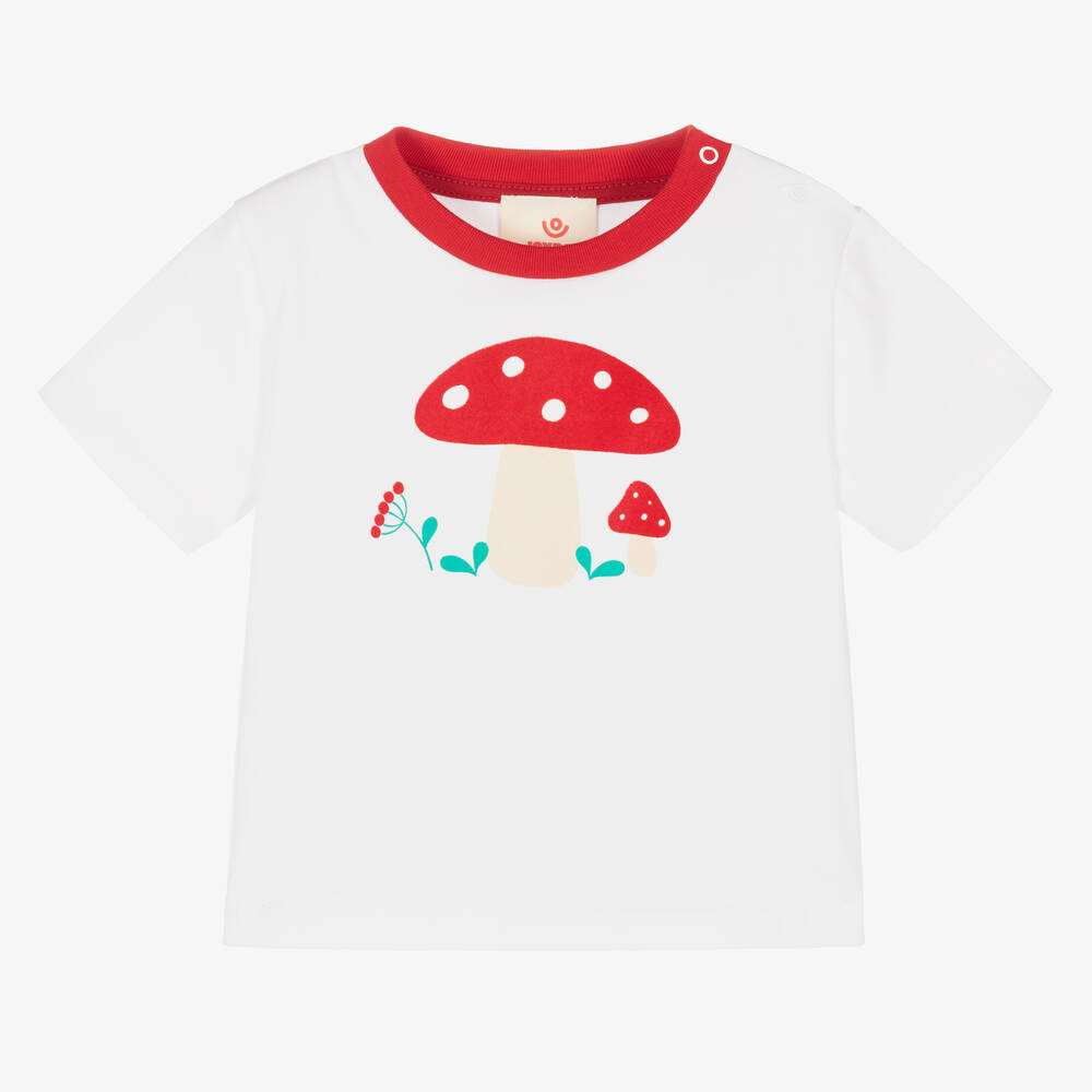 Joyday - White Cotton Woodland Baby T-Shirt  | Childrensalon