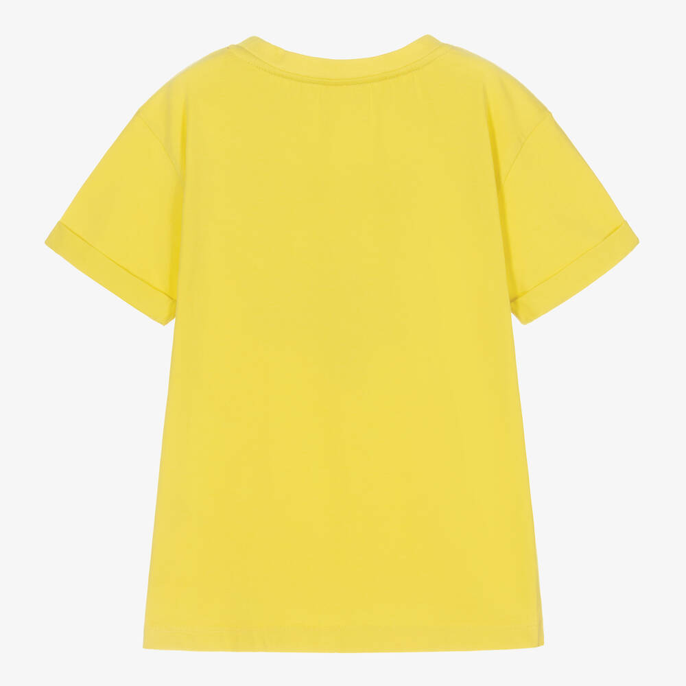 Joyday-Yellow Cotton Happy Face T-Shirt | Childrensalon Outlet