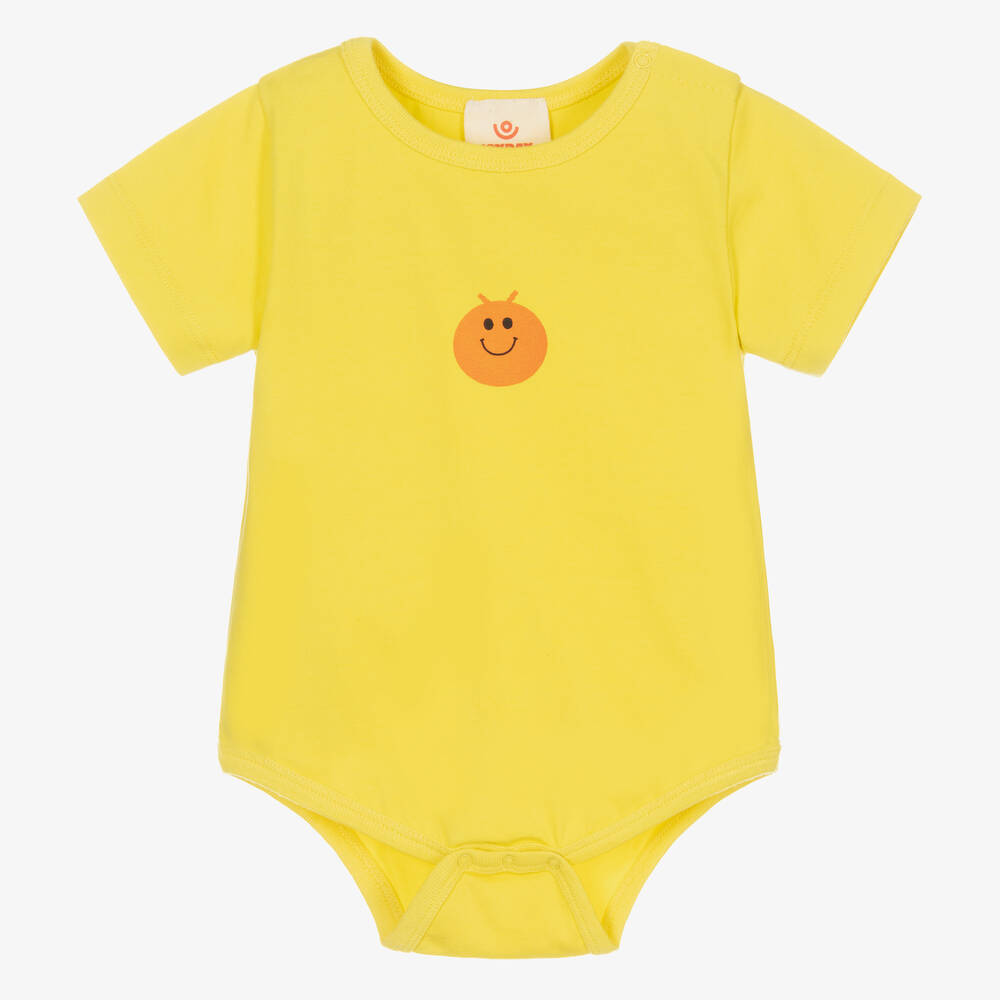 Joyday - Yellow Cotton Jersey Bodyvest | Childrensalon