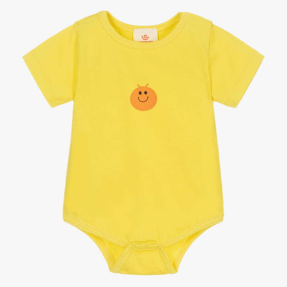 Joyday-Yellow Cotton Jersey Bodyvest | Childrensalon Outlet