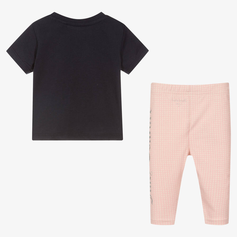 JUICY COUTURE Baby Girls Blue Pink Leggings Set
