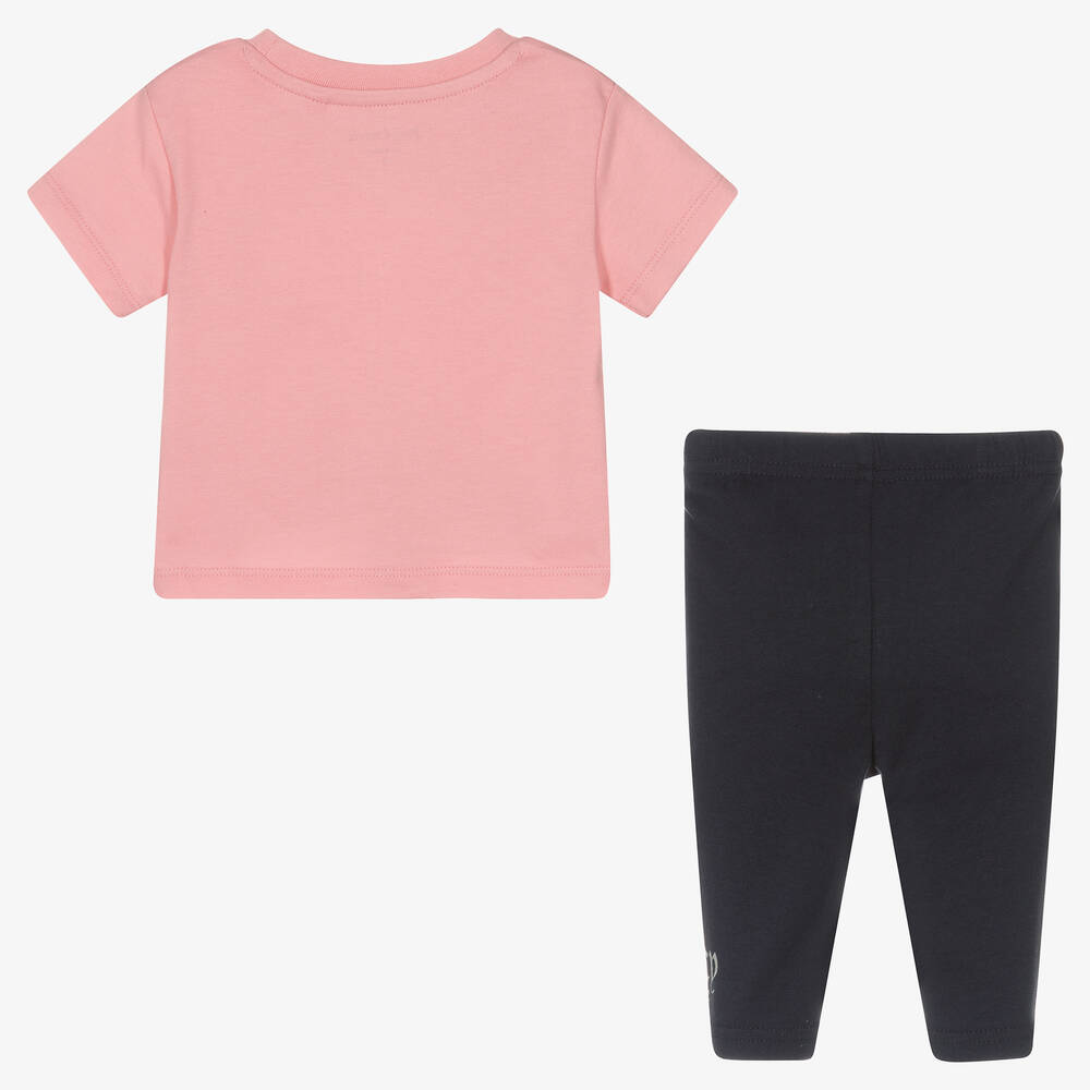 Juicy Couture Baby Girls Pink & Blue Cotton Leggings Set