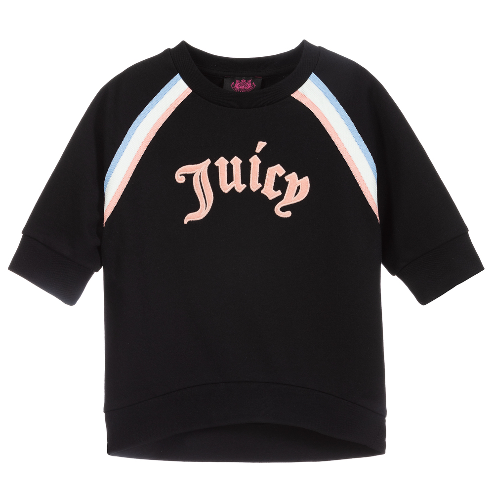 Juicy Couture - Black Cotton Logo Sweatshirt | Childrensalon