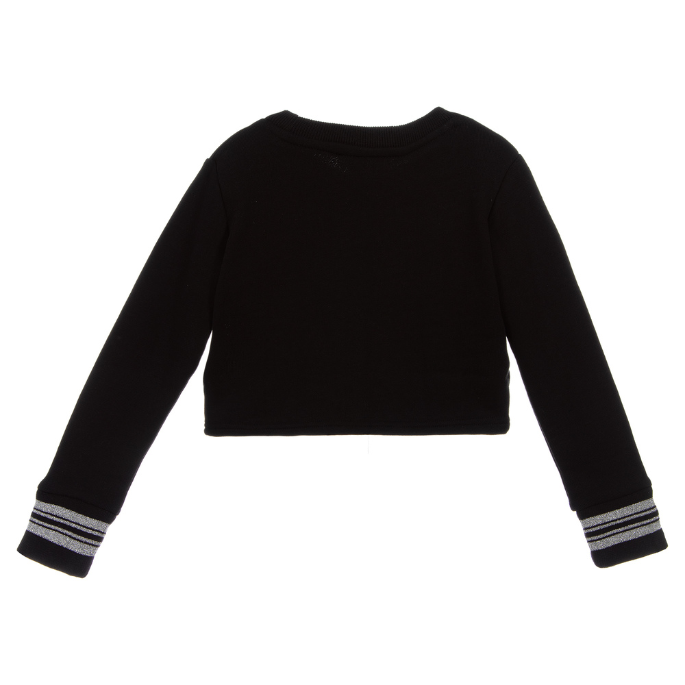 Juicy Couture Black Cropped Sweatshirt Childrensalon Outlet
