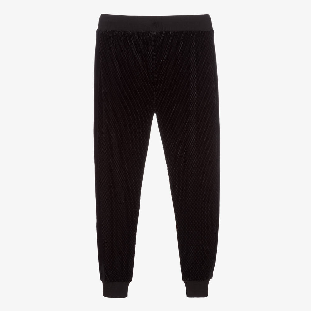 Juicy Couture-Black Logo Velour Joggers | Childrensalon Outlet