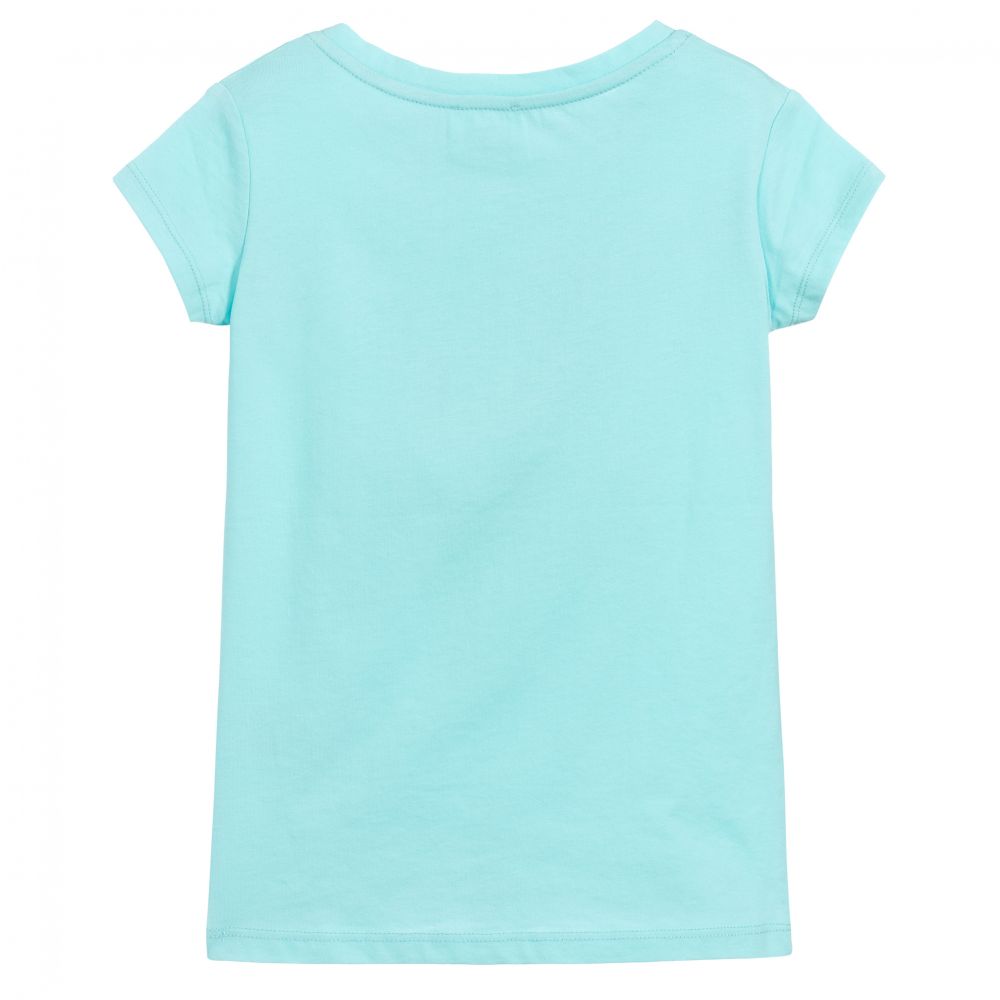 Juicy Couture-Blue Cotton Logo T-shirt | Childrensalon Outlet