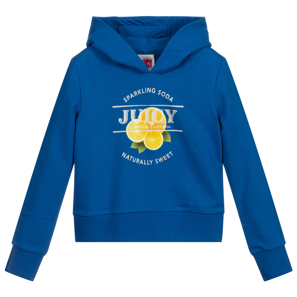 Juicy Couture Blue Lemon Logo Hoodie Childrensalon Outlet