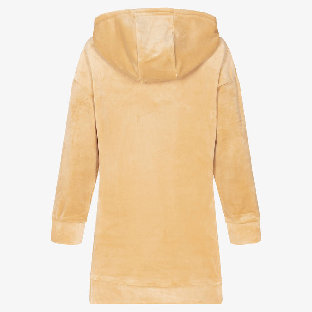 Juicy Couture-Girls Beige Logo Velour Dress | Childrensalon Outlet