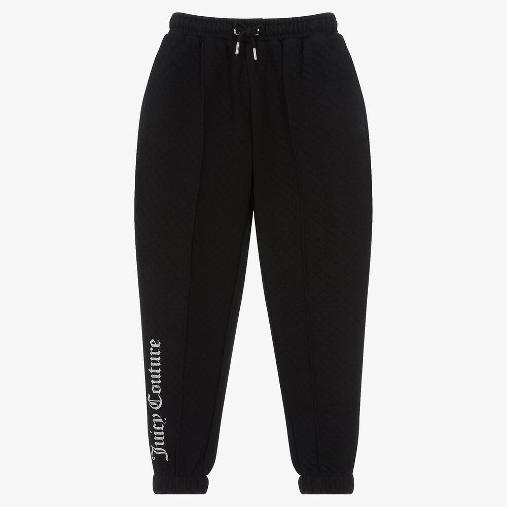 Juicy Couture - Girls Black Cotton Joggers | Childrensalon