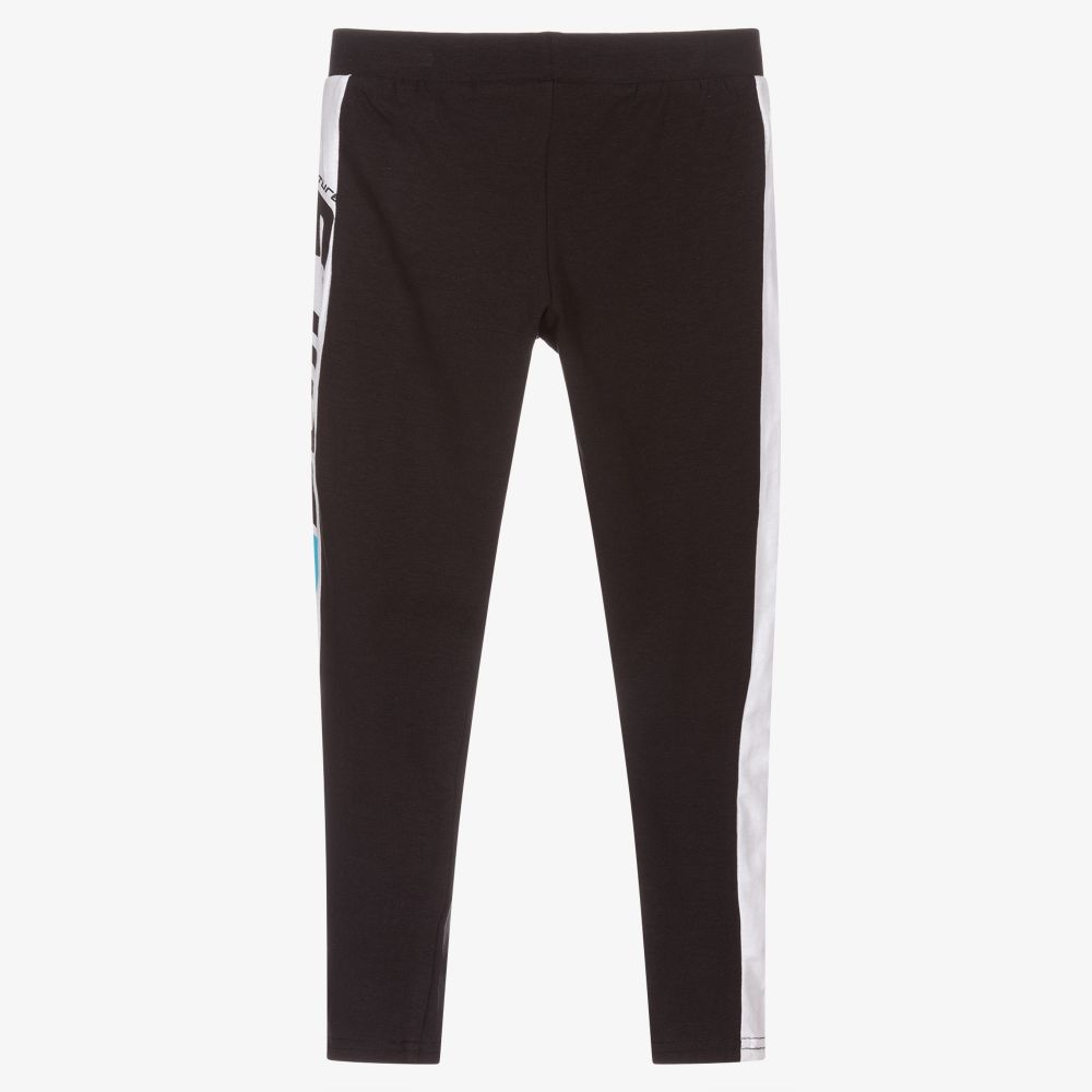 Juicy Couture-Girls Black Cotton Leggings | Childrensalon Outlet