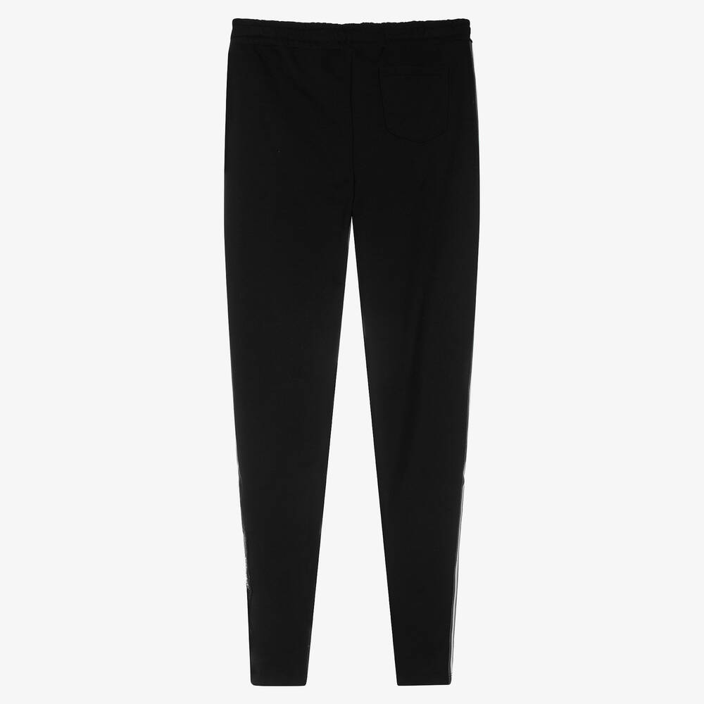 جوسي كوتور-Girls Black Cotton Logo Joggers | Childrensalon Outlet