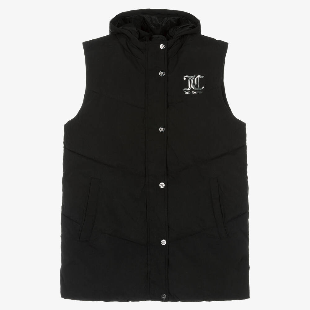 Juicy Couture-Girls Black Padded Gilet | Childrensalon Outlet