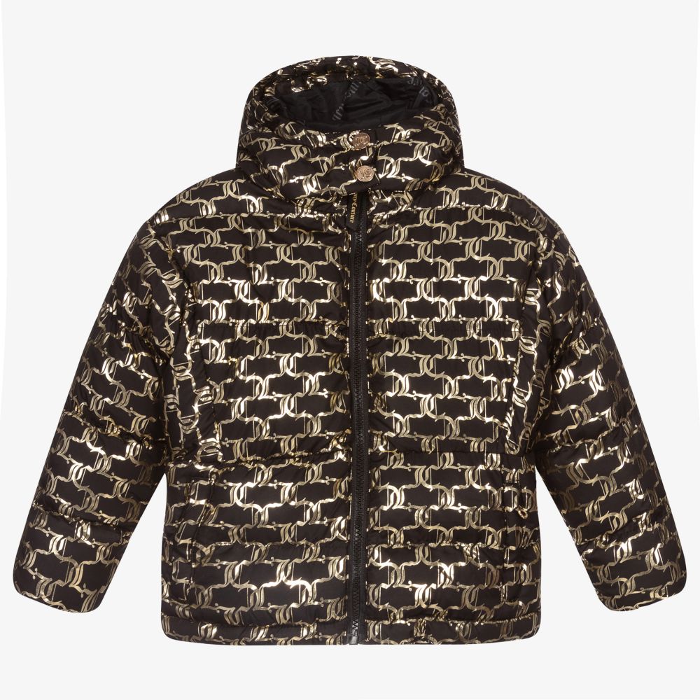 Juicy Couture - Girls Black Padded Jacket | Childrensalon